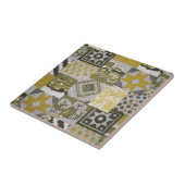 Pachwork Quilt Ceramic Tegel Tegeltje (Zijkant)