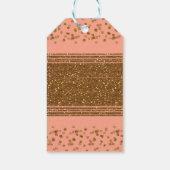 Pachy Pink & Gold Confetti Stippen Cadeaus Label Cadeaulabel (Achterkant)