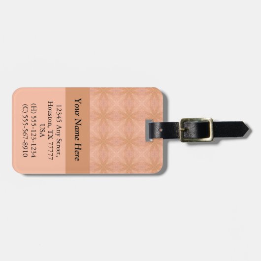 Pachy Pink Pattern Bagagelabel (Voorkant horizontaal)