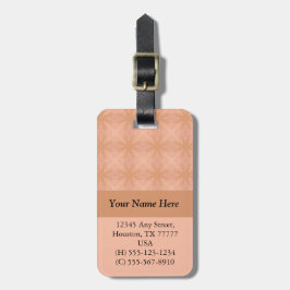 Pachy Pink Pattern Bagagelabel