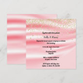 Pachy Pink Satin Sparkle Gold Kaart (Voorkant / Achterkant)