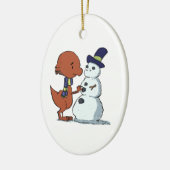 Pachycephalosaurus en Snowman Ornament (Links)