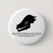 Pachycephalosaurus Ronde Button 5,7 Cm (Voorkant)