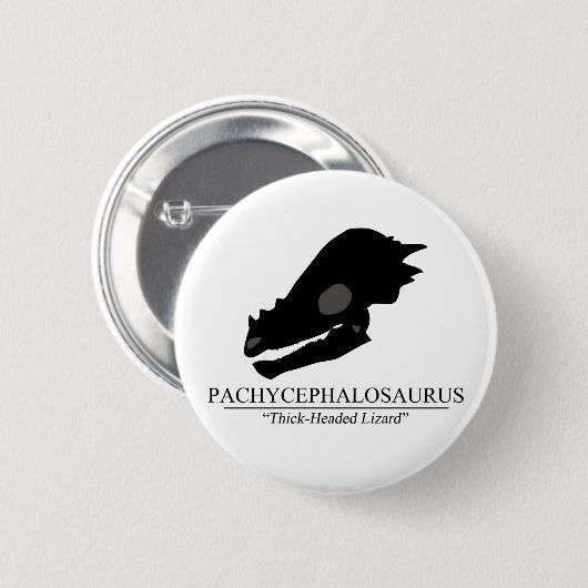 Pachycephalosaurus Ronde Button 5,7 Cm (Voorkant /achterkant)