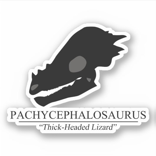 Pachycephalosaurus Sticker (Voorkant)