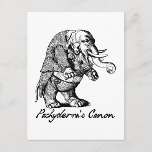 Pachyderm's Canon Violin die de olifantenmond spee Briefkaart