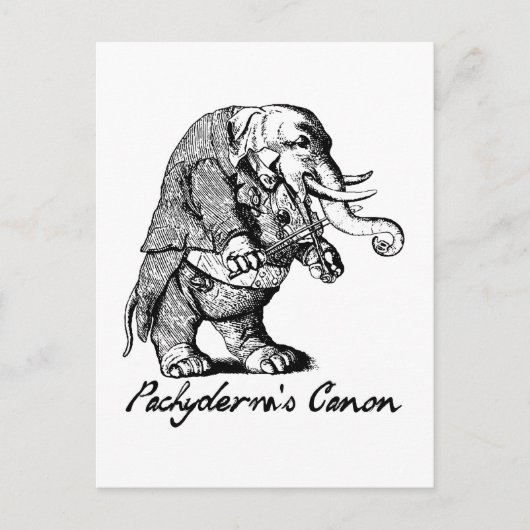 Pachyderm's Canon Violin die de olifantenmond spee Briefkaart (Voorkant)