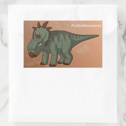 Pachyrhinosaurus dinosaurus rechthoekige sticker (Tas)