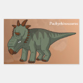 Pachyrhinosaurus dinosaurus rechthoekige sticker (Voorkant)