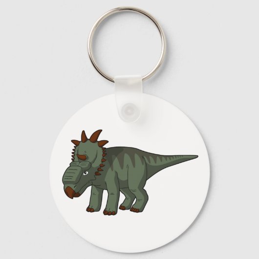 Pachyrhinosaurus dinosaurus sleutelhanger (Achterkant)