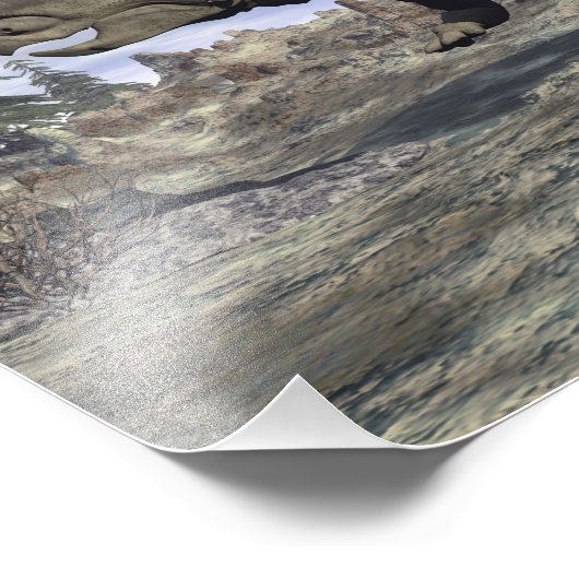 Pachyrhinosaurus dinosaurus wandelend - 3D renderi Foto Afdruk (Hoek)