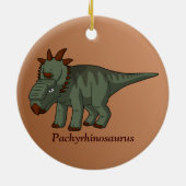 Pachyrhinosaurus Keramisch Ornament (Achterkant)