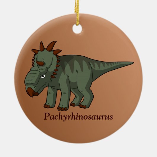 Pachyrhinosaurus Keramisch Ornament (Achterkant)