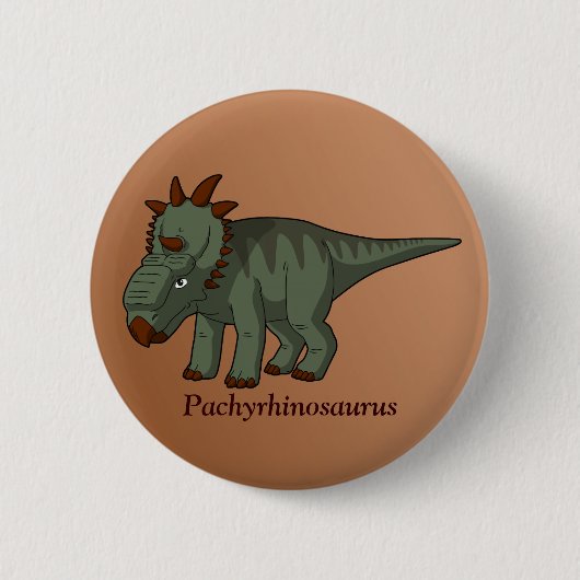 Pachyrhinosaurus Ronde Button 5,7 Cm (Voorkant)