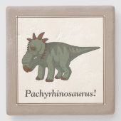 Pachyrhinosaurus Stenen Onderzetter (Voorkant)