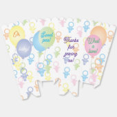 Paci Bunny Baby shower Bedankdoosjes (Ongevouwen)