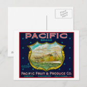 Pacific Apple Crate Label Briefkaart (Voorkant / Achterkant)