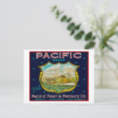 Pacific Apple Crate Label Briefkaart (Staand voorkant)
