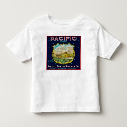 Pacific Apple Crate Label Kinder Shirts (Voorkant)