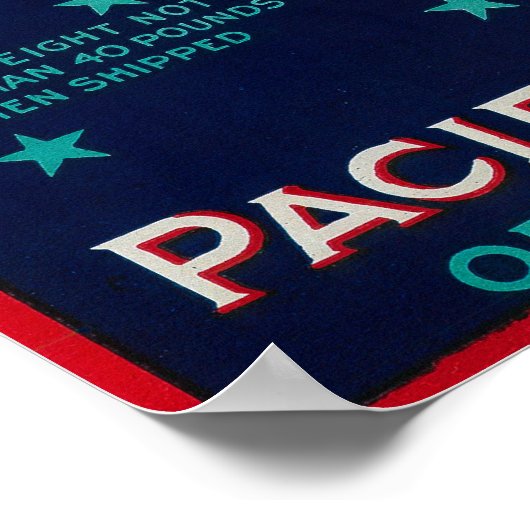 Pacific Apple Crate Label Poster (Hoek)