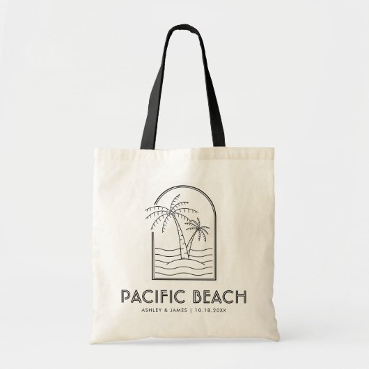 Pacific Beach Bruiloft Weekend Bestemming Bruiloft Tote Bag (Voorkant)