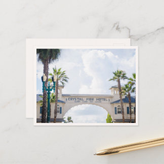 Pacific Beach Crystal Pier Oud Bord Foto Briefkaart