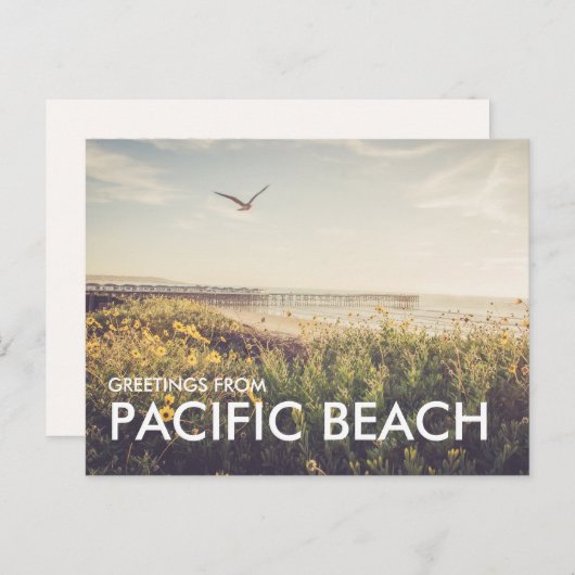 Pacific Beach San Diego Briefkaart (Voorkant / Achterkant)