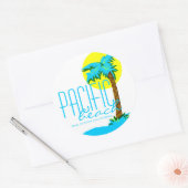 Pacific Beach- San Diego Ronde Sticker (Envelop)