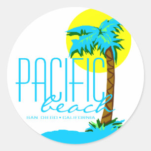 Pacific Beach- San Diego Ronde Sticker