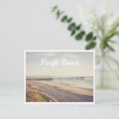 Pacific Beach San Diego Strand & Pier Briefkaart (Staand voorkant)