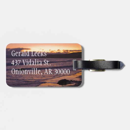 Pacific Beach Sunset Bagagelabel (Achterkant horizontaal)
