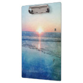 Pacific Beach Sunset Waterverf Klembord (Links)