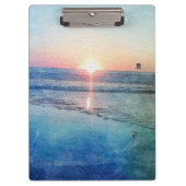 Pacific Beach Sunset Waterverf Klembord (Voorkant)