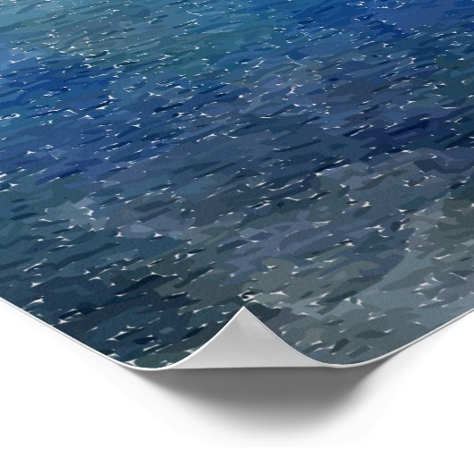 Pacific Beach Sunset Waterverf Poster (Hoek)