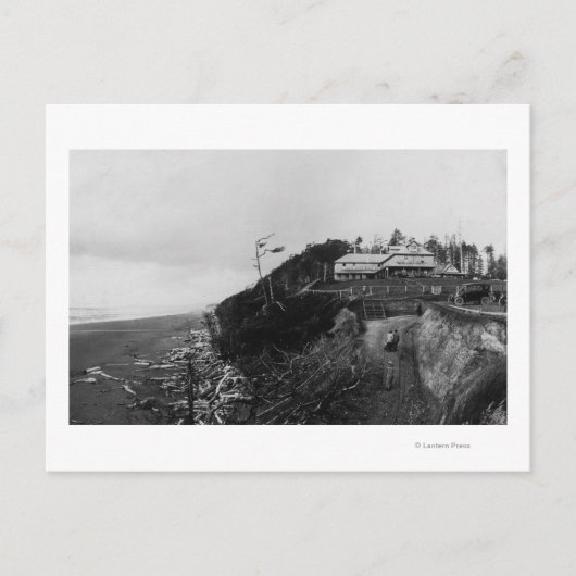 Pacific Beach, WA - Pacific Beach Hotel and Old Briefkaart (Voorkant)