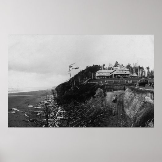 Pacific Beach, WA - Pacific Beach Hotel and Old Poster (Voorkant)
