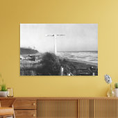 Pacific Beach, WA - Sign Miles to China Canvas Afdruk (Insitu (Woonkamer))