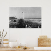 Pacific Beach, WA - Sign Miles to China Poster (Keuken)