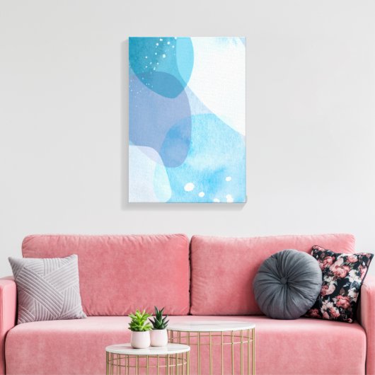 Pacific blauw canvas afdruk (Insitu (Woonkamer))