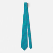 Pacific Blue met Charcoal Grey Pinstripes Stropdas (Voorkant)
