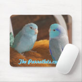 Pacific blue Parrotlets houdt van vliegende vogels Muismat (Met muis)