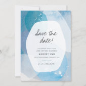 Pacific Blue Save the Date Kaart (Voorkant)