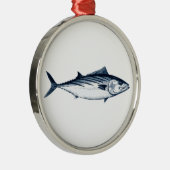 Pacific Bonito Logo Metalen Ornament (Rechts)
