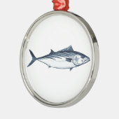 Pacific Bonito Logo Metalen Ornament (Links)