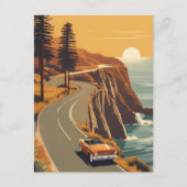 Pacific Coast California Retro Coastal Briefkaart (Voorkant)