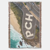 Pacific Coast Highway Aerial Travel Art Deken (Voorkant Verticaal)