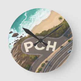 Pacific Coast Highway Aerial Travel Art Ronde Klok