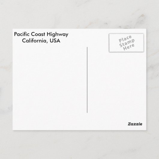 Pacific Coast Highway Briefkaart (Achterkant)