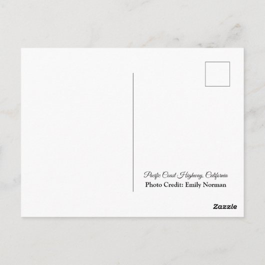 PACIFIC COAST HIGHWAY CALIFORNIA BRIEFKAART (Achterkant)