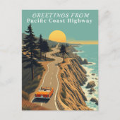 Pacific Coast Highway California Groeten aan de ku Briefkaart (Voorkant)